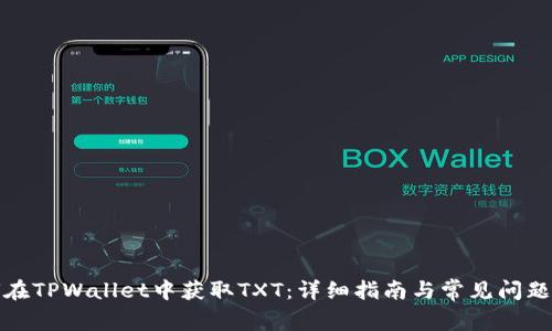 如何在TPWallet中获取TXT：详细指南与常见问题解答